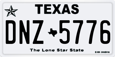TX license plate DNZ5776