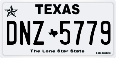 TX license plate DNZ5779