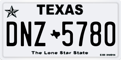 TX license plate DNZ5780