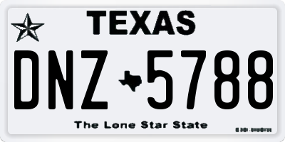 TX license plate DNZ5788