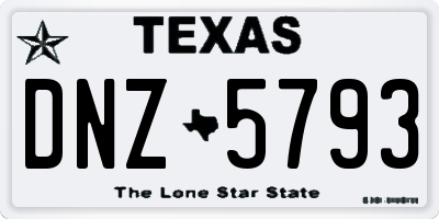 TX license plate DNZ5793
