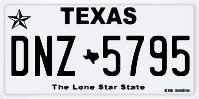 TX license plate DNZ5795
