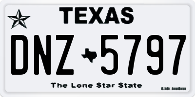 TX license plate DNZ5797