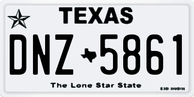 TX license plate DNZ5861