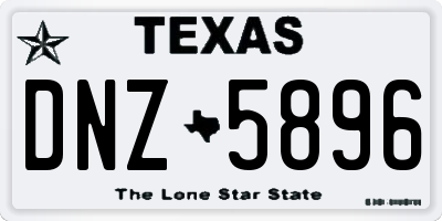 TX license plate DNZ5896