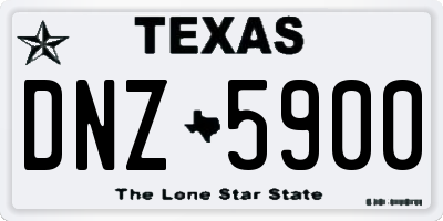 TX license plate DNZ5900