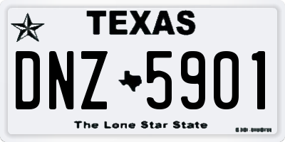 TX license plate DNZ5901