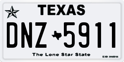 TX license plate DNZ5911