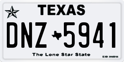 TX license plate DNZ5941