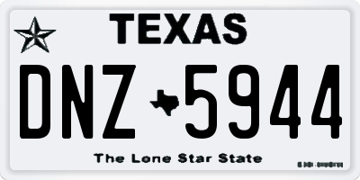 TX license plate DNZ5944