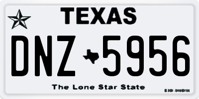 TX license plate DNZ5956