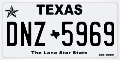 TX license plate DNZ5969