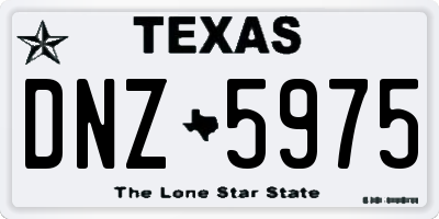 TX license plate DNZ5975