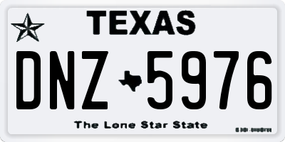 TX license plate DNZ5976