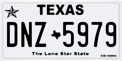 TX license plate DNZ5979