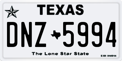 TX license plate DNZ5994