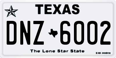 TX license plate DNZ6002