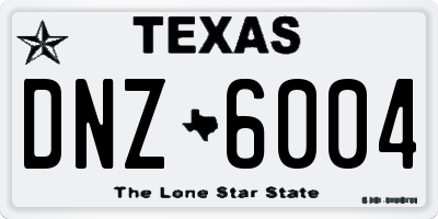 TX license plate DNZ6004