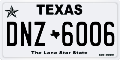 TX license plate DNZ6006