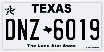 TX license plate DNZ6019