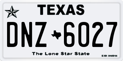 TX license plate DNZ6027
