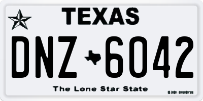 TX license plate DNZ6042