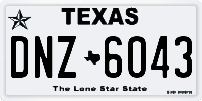 TX license plate DNZ6043