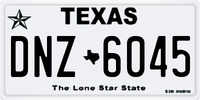 TX license plate DNZ6045