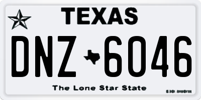 TX license plate DNZ6046