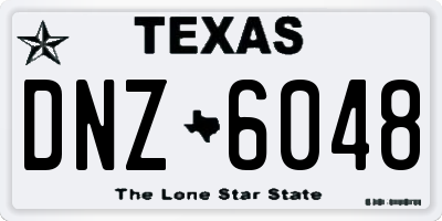 TX license plate DNZ6048