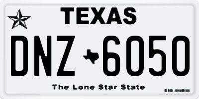 TX license plate DNZ6050