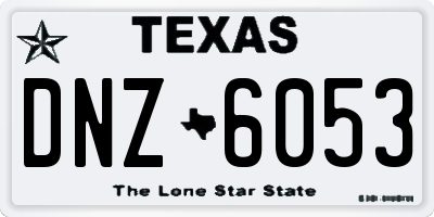 TX license plate DNZ6053