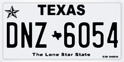 TX license plate DNZ6054