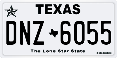 TX license plate DNZ6055