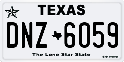 TX license plate DNZ6059