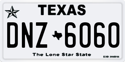 TX license plate DNZ6060