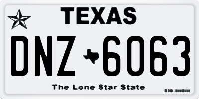 TX license plate DNZ6063