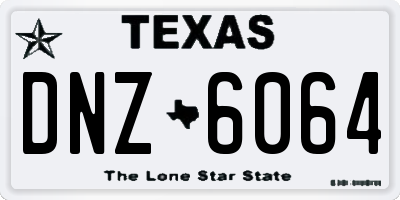 TX license plate DNZ6064