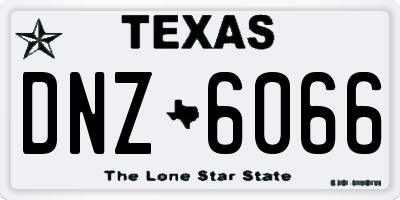 TX license plate DNZ6066