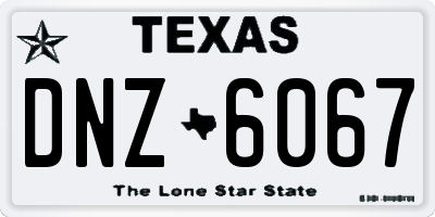 TX license plate DNZ6067