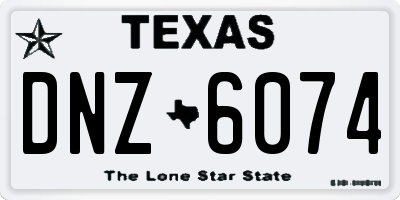 TX license plate DNZ6074