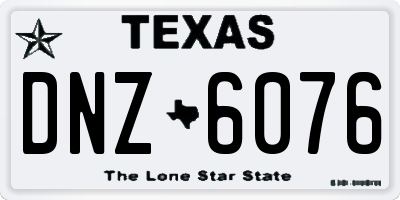TX license plate DNZ6076