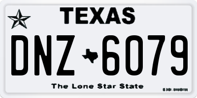 TX license plate DNZ6079