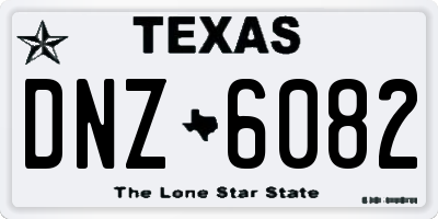 TX license plate DNZ6082