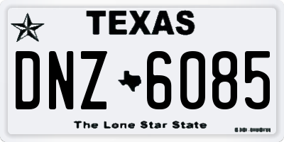 TX license plate DNZ6085