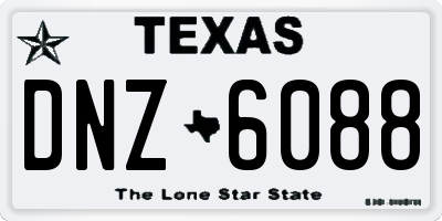 TX license plate DNZ6088