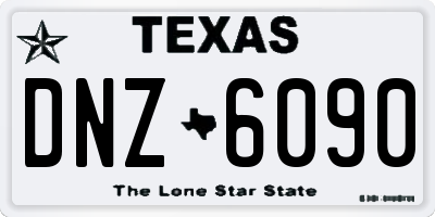 TX license plate DNZ6090