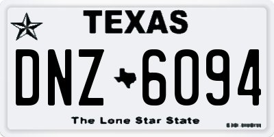 TX license plate DNZ6094