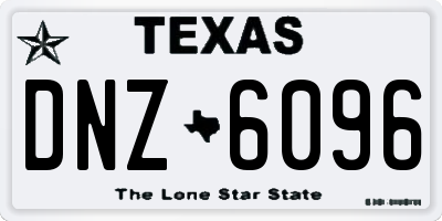 TX license plate DNZ6096