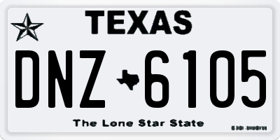TX license plate DNZ6105